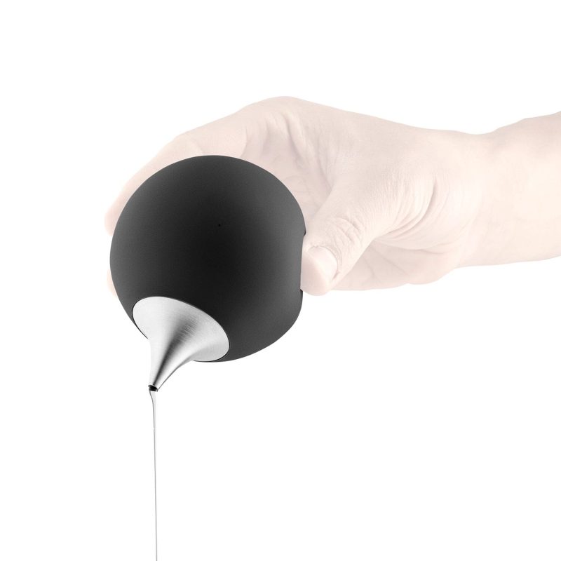 EvaSoloSoapDispenserBallHandBlackMedium