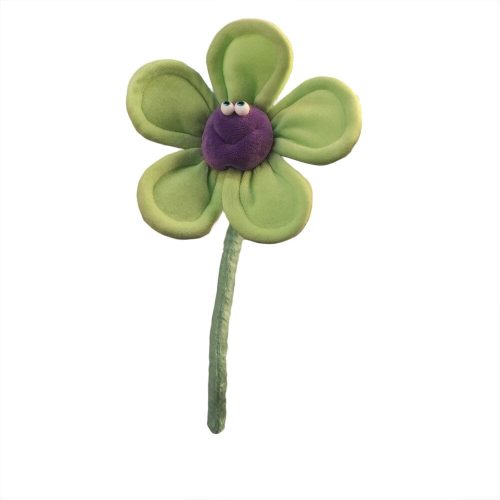 FunnyFriends Flowers HappyFlower LimePurple 12inch FrontView 1069A1