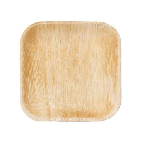 Karmic Seed Areca palm leaf square plate 7 Inch 1