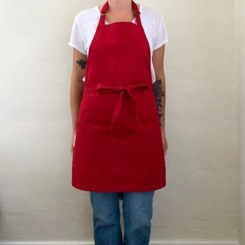 farm apron red