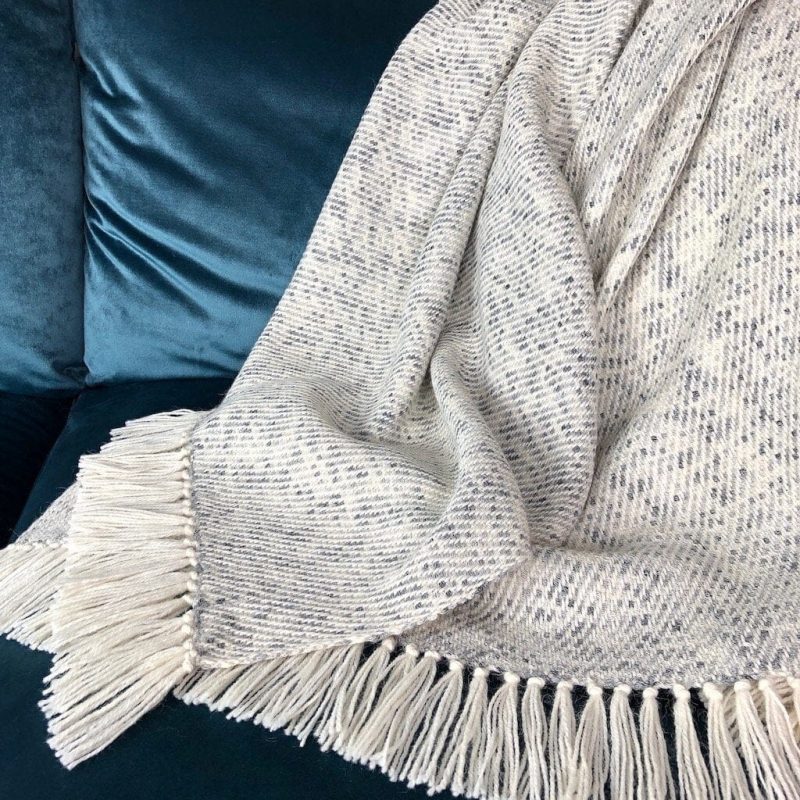 gray alpaca throw blanket