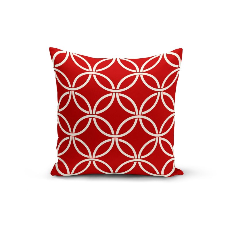 pillow red circle interlock pillow cover 12x16 multicolored 7283301285991