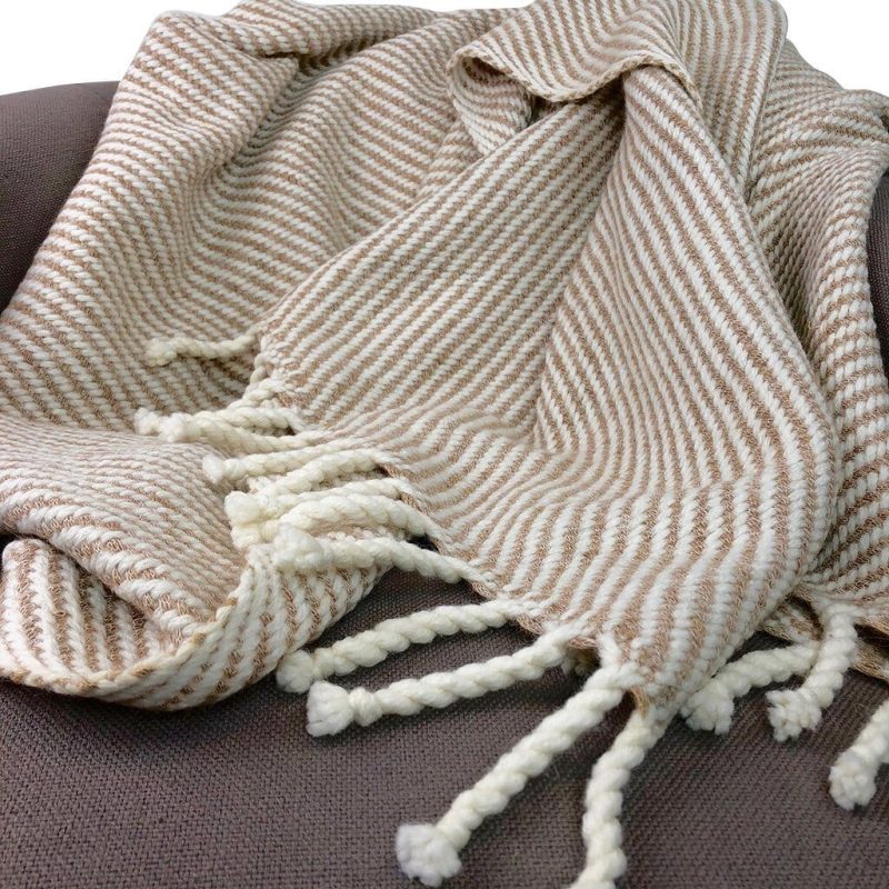 striped alpaca handmade blanket